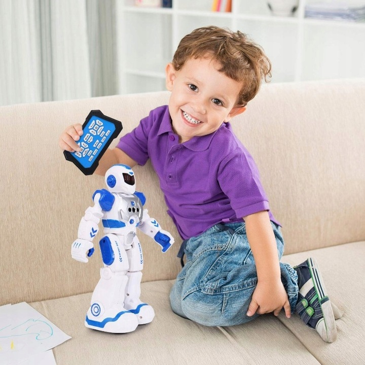 INTELIGENTNY ROBOT RC CZUJNIK DO WCZESNEJ EDUKACJI DLA DZIECKA + PILOT