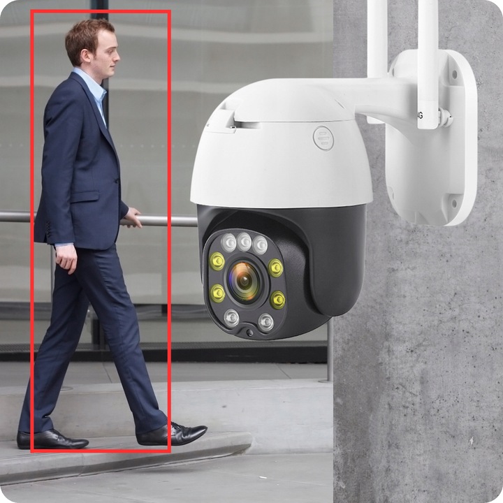 Kamera IP WiFi SMART Zewnętrzna Obrotowa ALARM 5MPX Detekcja Ruchu 4XZOOM