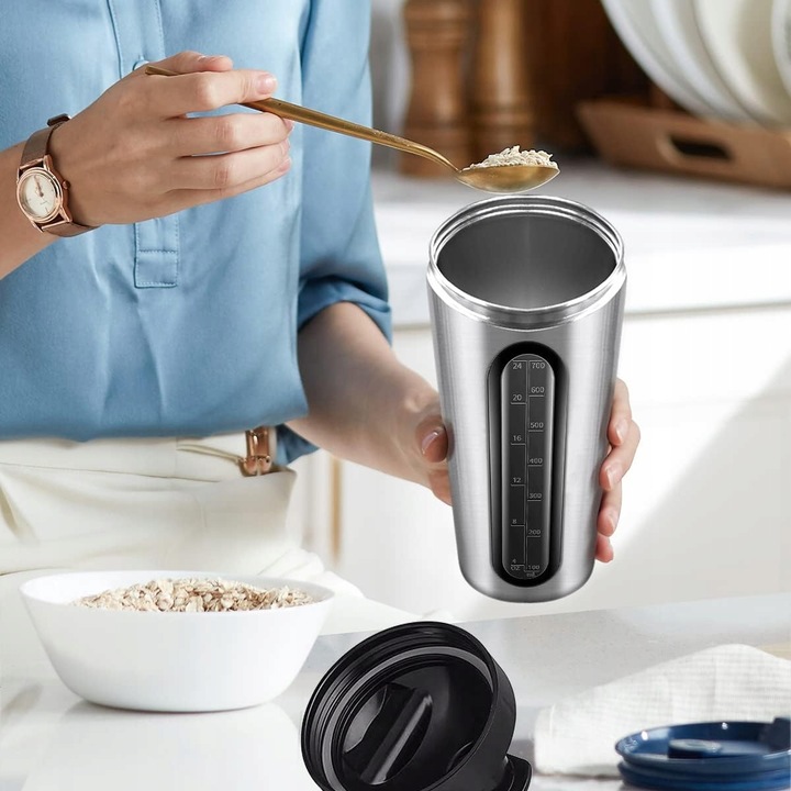 SHAKER 700ml BIDON BIAŁKO SZEJKER DO ODŻYWEK