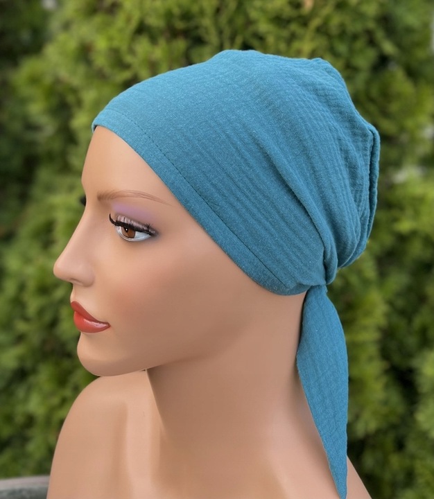 Chustka damska Aga 005 z muślinu turban wiosenny także po chemioterapii