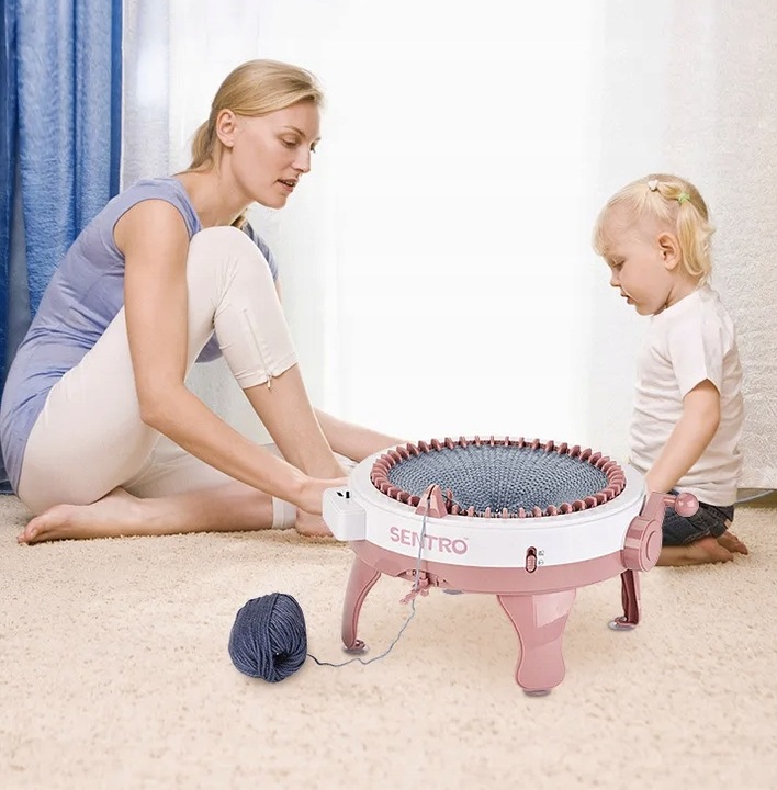 MASZYNA DZIEWIARSKA DO ROBIENIA NA DRUTACH WRZECIONO 48 IGIEŁ ZESTAW MŁYNEK