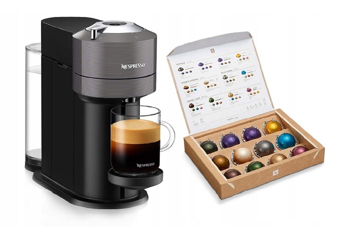 Ekspres kapsułki Nespresso Vertuo DeLonghi ENV120.GY srebrny/szary (P)