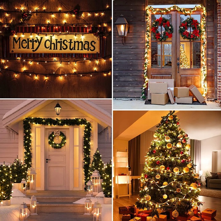 LAMPKI CHOINKOWE 500 LED ZEW/WEW BIAŁE CIEPŁE