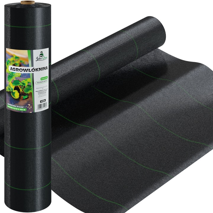 AGROWŁÓKNINA MATA ANTYCHWASTOWA 0,8x100m AGROTKANINA NA CHWASTY 70G MOCNA