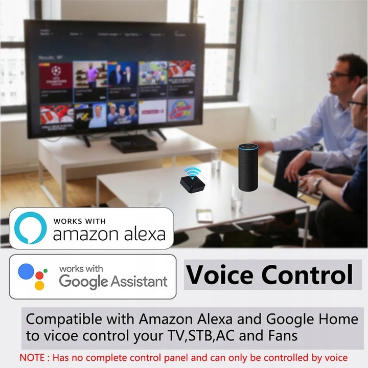INTELIGENTNY PILOT WIFI IR NA PODCZERWIEŃ ALEXA/GOOGLE ASSISTANT