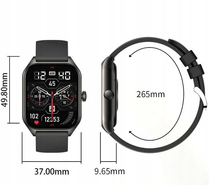 SMARTWATCH dziewczęcy Rubicon SMS KROKI POLSKIE MENU 2 PASKI W KOMPLECIE