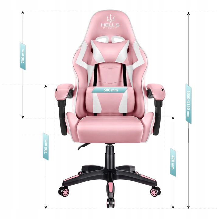 FOTEL GAMINGOWY DLA GRACZA BIUROWY HELL'S