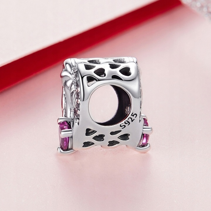 Charms Zawieszka Charms Serce Mama i Dziecko Srebro 925 Charmsy Trusky