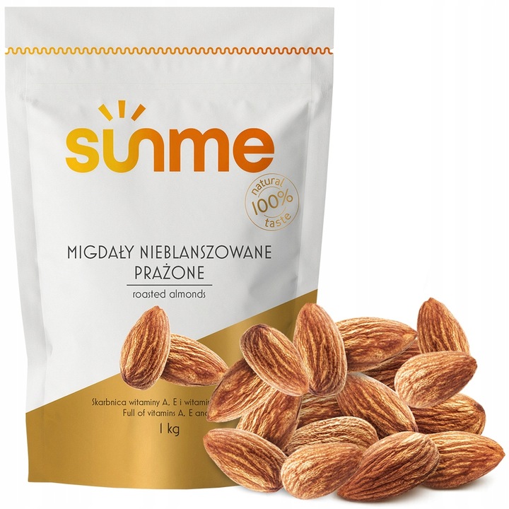 MIGDAŁY PRAŻONE 1kg Bez Soli Nieblanszowane jakość