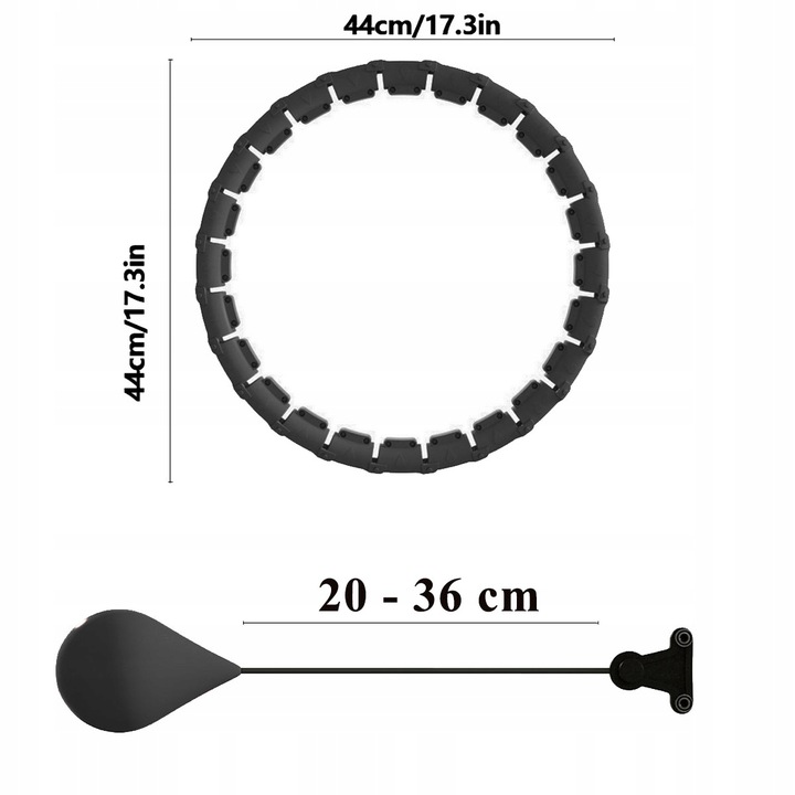 HULA HOP ODCHUDZAJĄCE Z OBCIĄZENIEM WYPUSTKI MASAŻER METALOWE ŁOŻYSKA SMART