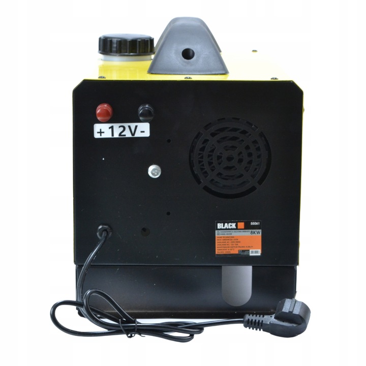 NAGRZEWNICA SPALINOWA OLEJOWA OGRZEWANIE WEBASTO olej 8KW 12V 230V Black