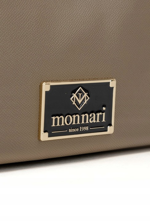 MONNARI Klasyczna Torebka Damska Na Ramię Czekoladowa Duża Shopper Brązowa