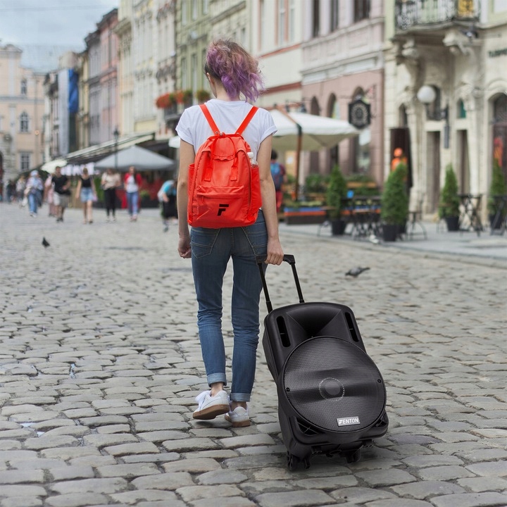 Kolumna aktywna 15'' 800W UHF BT bateria+ mikrofon/ imprezy konferencje