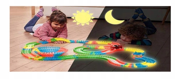 MAGICZNY TOR SAMOCHODOWY ŚWIECĄCY 200 el AUTO MOST GLOW TRACKS