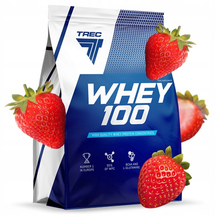 PYSZNE BIAŁKO WPC Trec Whey 100 900g PROTEINY NA MASĘ MIĘŚNIE DO TRENINGU