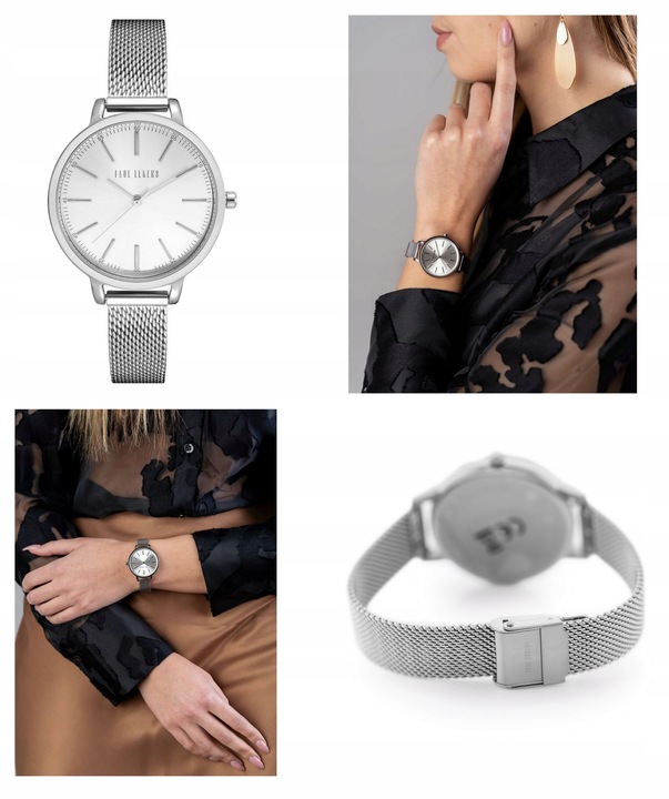 ZEGAREK DAMSKI PAUL LORENS NILDA złoty bransoletka mesh + BOX + GRAWER