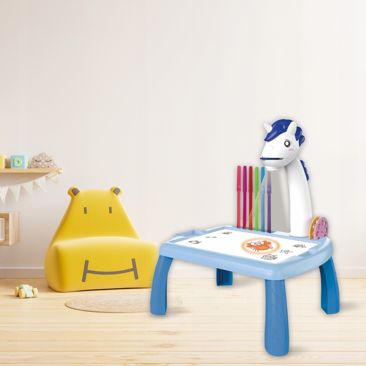 Projektor do Rysowania dla Dzieci Rzutnik do Nauki Tablica ze Stołem Mazaki