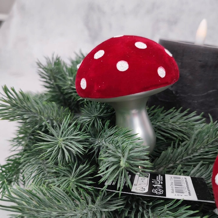 Grzybki muchomorki bombki na klipsie bombka muchomorek komplet 12 szt.