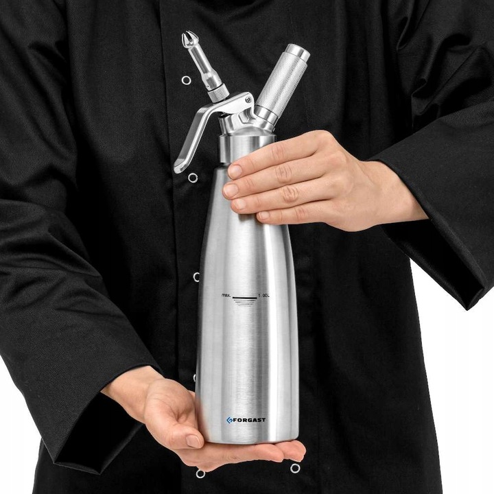 SYFON ZE STALI NIERDZEWNEJ DO BITEJ ŚMIETANY POJ. 1 L FORGAST FG11283