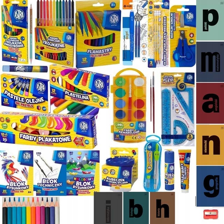 ASTRA WYPRAWKA SZKOLNA ZESZYTY TEMATYCZNE ZESTAW DO SZKOŁY klasa 4-8