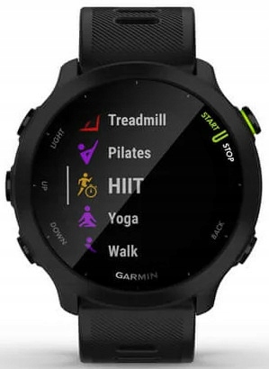 Czarny Zegarek sportowy GARMIN Forerunner 55 GPS