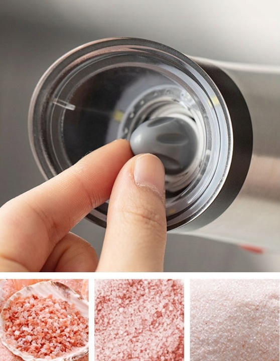 ZESTAW MŁYNKÓW GRAWITACYJNYCH DO PIEPRZU SOLI LED