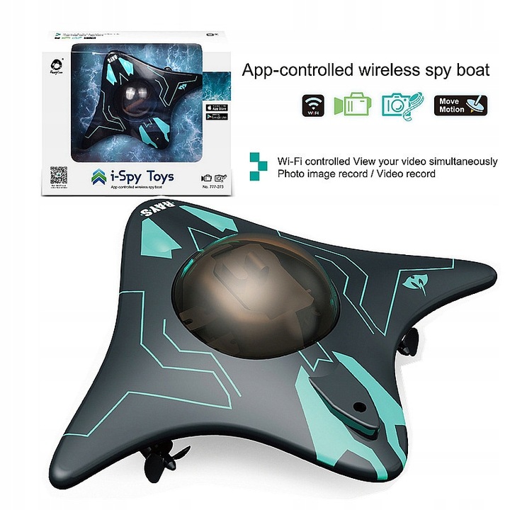 Zdalnie sterowana łódź RC Łódź z podwodną kamerą Led Lights Prezenty Basen