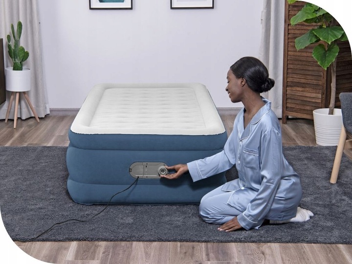 Materac Dmuchany Jednoosobowy Łóżko z Pompką 230V Bestway 6713P MODEL 2025