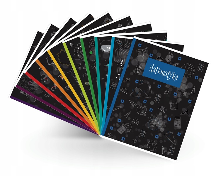 KOMPLET 10 ZESZYTÓW ZE ŚCIĄGĄ A5/60K ŚCIĄGA KOLOROWA 60 KARTEK