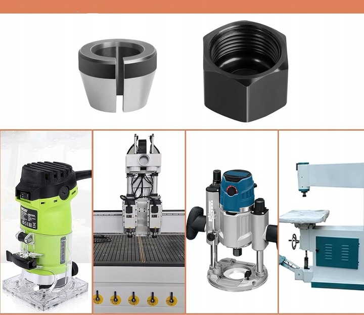 3 x TULEJA ,2xnakrętki /REDUKCJA 6 ,8 ,6,35mm