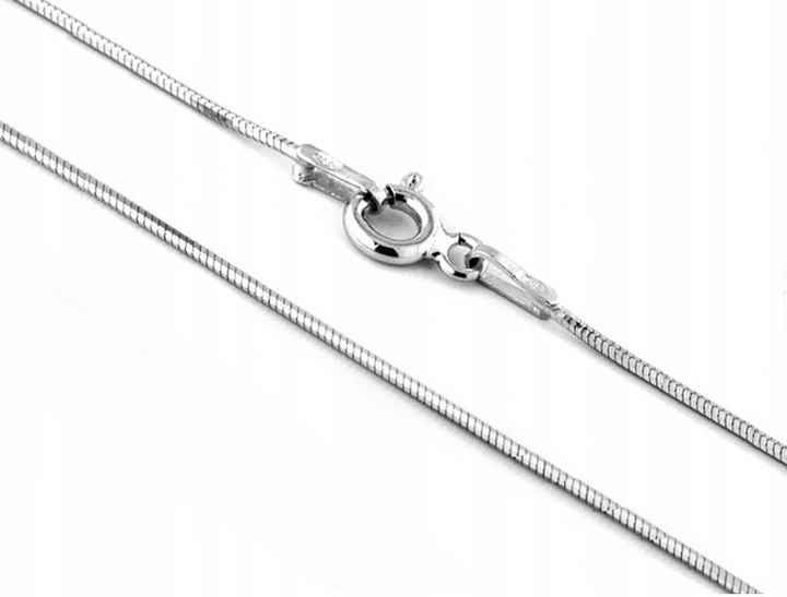 Srebrny Łańcuszek Żmijka Linka OŚMIOKĄTNA 42cm pr.925 chrzest komunia