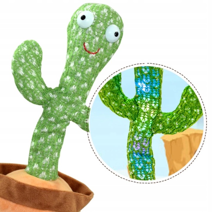 ŚPIEWAJĄCY TAŃCZĄCY KAKTUS WESOŁY POWTARZA ZABAWKI