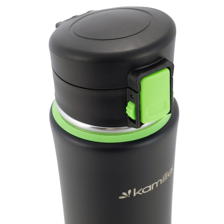 KUBEK TERMICZNY TERMOS STALOWY 100% SZCZELNY pojemny bidon KAMILLE 500 ml