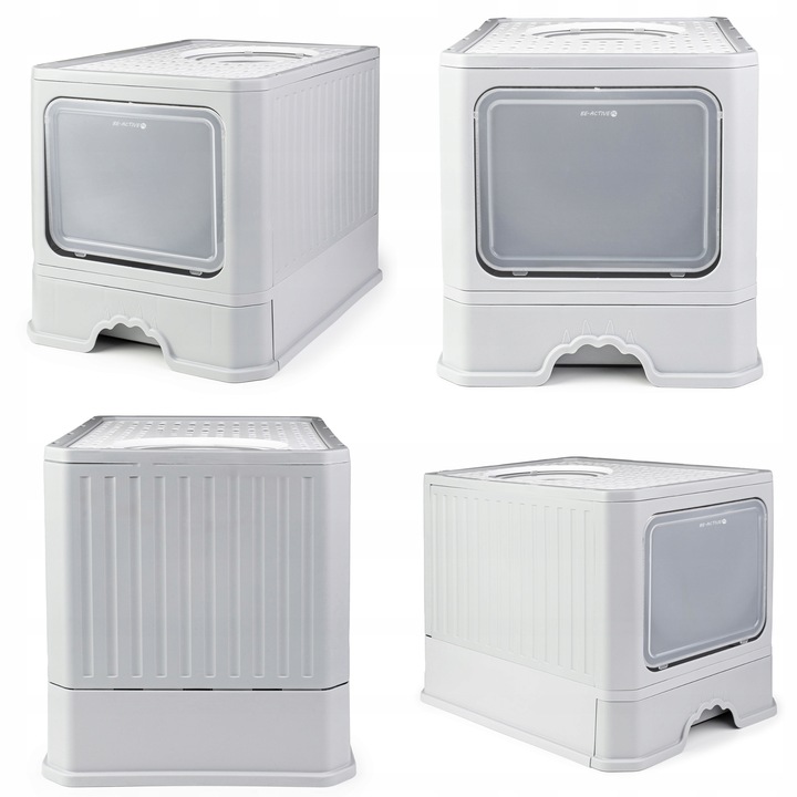 KUWETA DLA KOTA Z SZUFLADĄ ZAMKNIĘTA DUŻA KRYTA NA ŻWIREK TOALETA ŁOPATKA