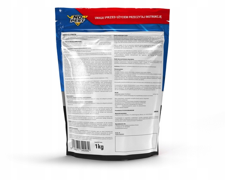 SILNA TRUTKA ŚRODEK TRUCIZNA PASTA NA SZCZURY MYSZY GRYZONIE 3KG NO PEST