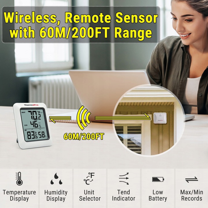 Monitor Temperatury z Czujnikiem ThermoPro TP-60S