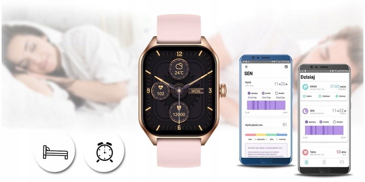 ZEGAREK SMARTWATCH RUBICON DLA DZIEWCZYNKI PREZENT NA KOMUNIĘ +TOREBKA