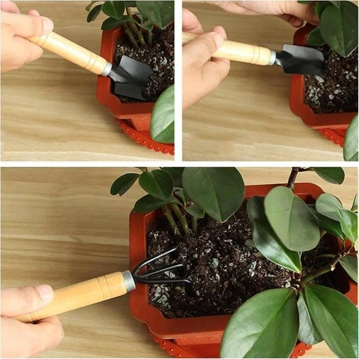 3-CZĘŚCIOWY MINI ZESTAW NARZĘDZI OGRODOWYCH NARZĘDZIA AKCESORIA DO OGRODU