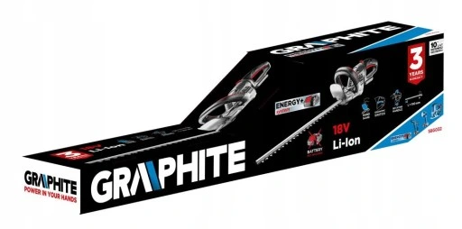 GRAPHITE NOŻYCE DO ŻYWOPŁOTU 18V 510mm SEKATOR DO KRZEWÓW Energy 18V 58G032