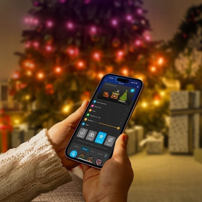 LAMPKI CHOINKOWE 100 LED WIFI SMART TUYA 10M MULTI KOLOR PILOT APLIKACJA