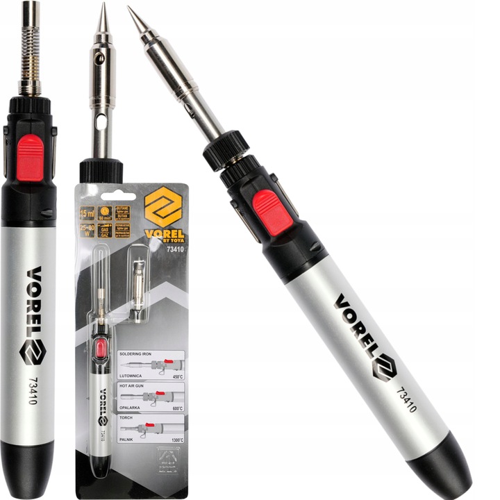 VOREL LUTOWNICA GAZOWA BUTAN OPALARKA PALNIK 3w1 70W 450-1300°C VOREL 73410