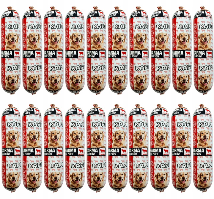 20x0,9KG Karma dla psa batony wołowe KAPI PREMIUM 95% mięsa
