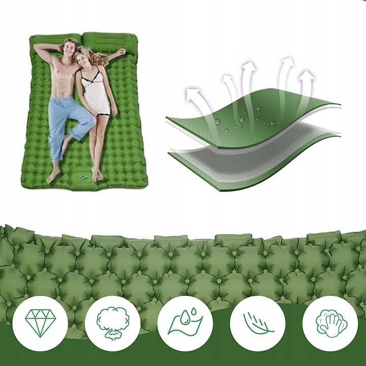 MATA SAMOPOMPUJĄCA KARIMATA DMUCHANA MATERAC 195X125 CM