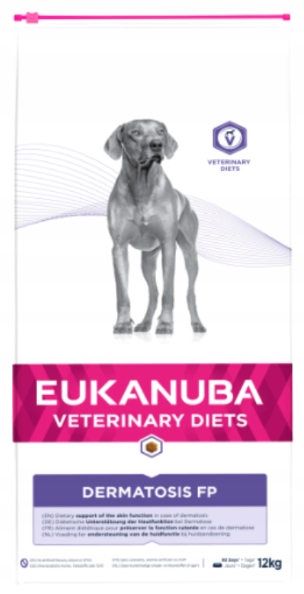 EUKANUBA sucha karma dla psa Dermatosis FP na problemy skórne RYBY 12 kg