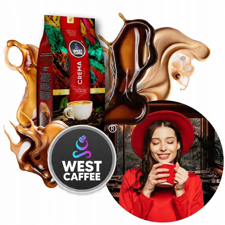 Kawa ziarnista - Crema Tropic - 100% Arabica 1kg Świeżo Palona WEST CAFFEE