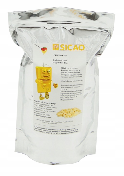 NAJLEPSZA Czekolada BIAŁA 1 KG do fontann fondue