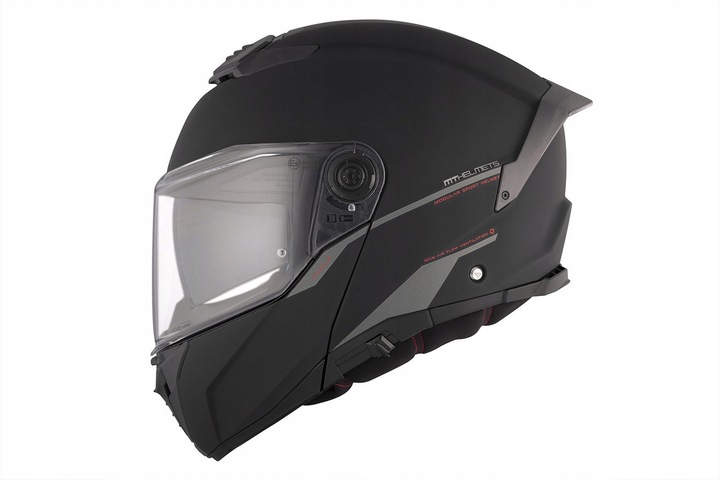 Kask motocyklowy szczękowy MT ATOM 2 SV SOLID MATT BLACK czarny mat GRATISY