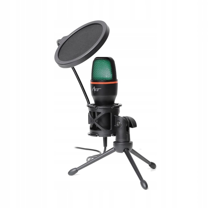 Mikrofon Do Komputera PC POJEMNOŚCIOWY USB LED RGB