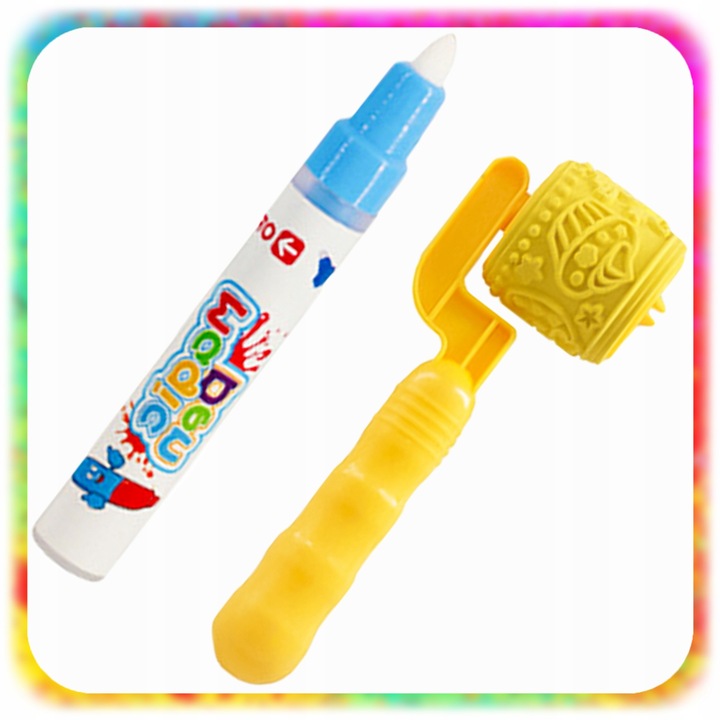 MATA WODNA DO MALOWANIA RYSOWANIA 120x90 Pieczątki Formy Pisaki ZESTAW XXL