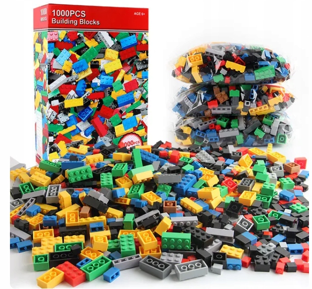 DUŻY ZESTAW BRICKS 1000 EL. KREATYWNE DO TWORZENIA KLOCKI KONSTRUKCYJNE